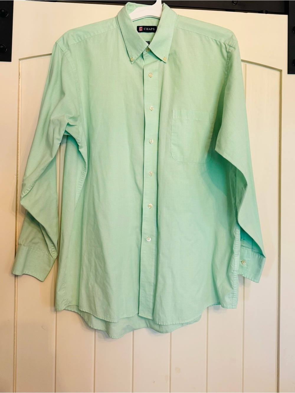 Chaps Men’s Light Mint Green Button-Down Shirt